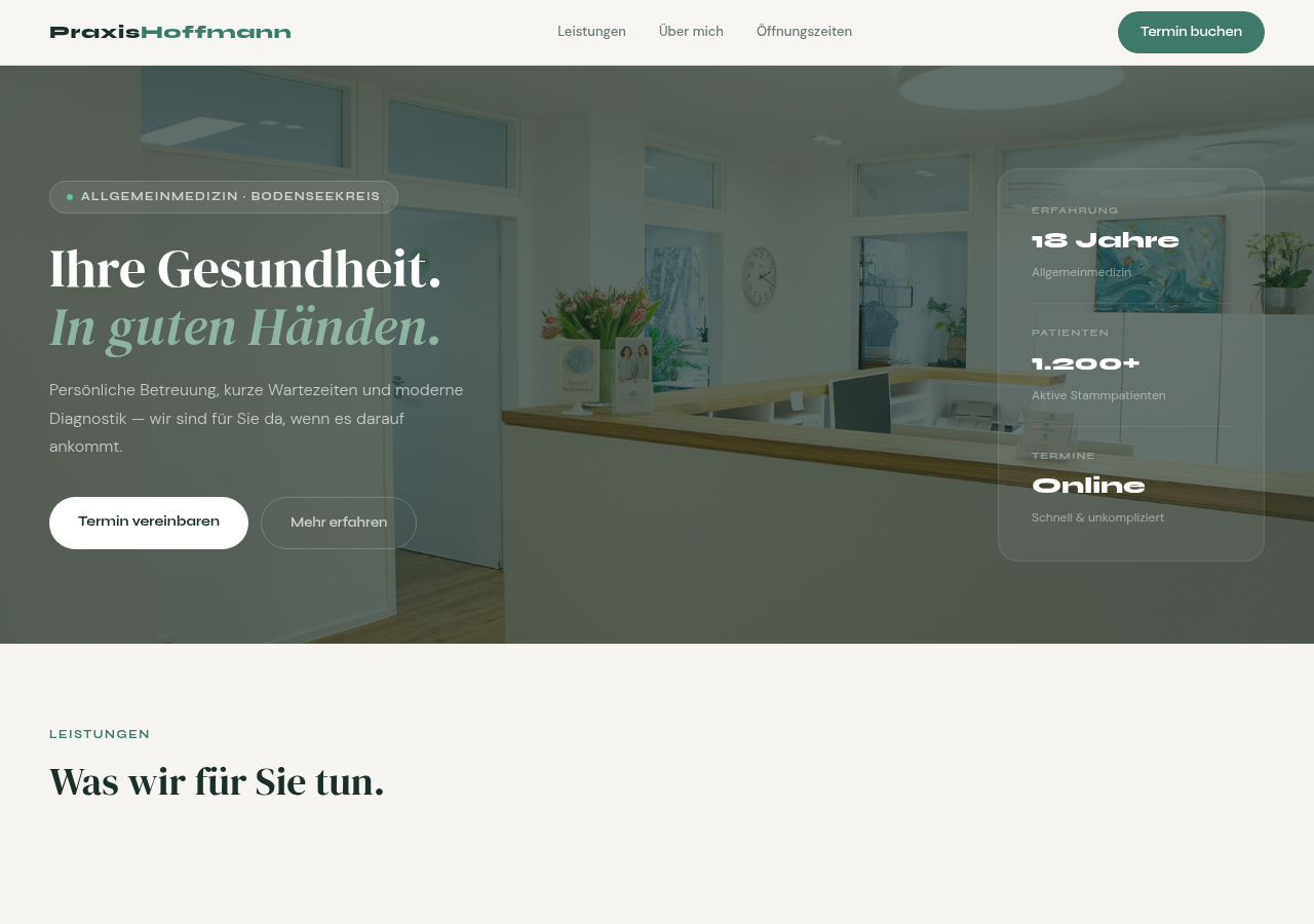Referenz Website Praxis Hoffmann