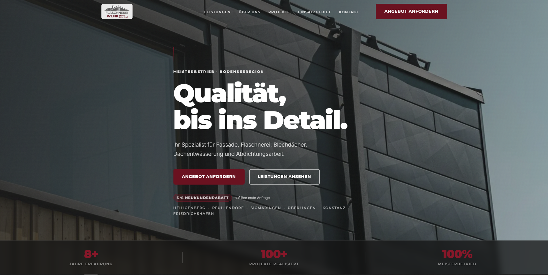 Referenz Website Wenk